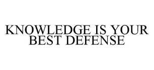 KNOWLEDGE IS YOUR BEST DEFENSE