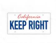 CALIFORNIA KEEP RIGHT
