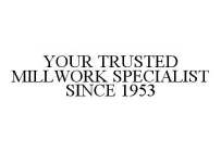 YOUR TRUSTED MILLWORK SPECIALIST SINCE 1953