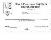 OFFICE & PROFESSIONAL EMPLOYEES INTERNATIONAL UNION
