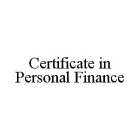 CERTIFICATE IN PERSONAL FINANCE