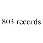 803 RECORDS