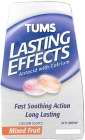 TUMS LASTING EFFECTS ANTACID WITH CALCIUM FAST SOOTHING ACTION LONG LASTING CALCIUM SOURCE MIXED FRUIT ACTI-SOOTHE