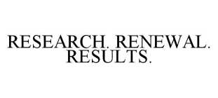 RESEARCH. RENEWAL. RESULTS.