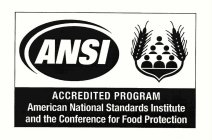 ANSI ACCREDITED PROGRAM AMERICAN NATIONAL STANDARDS INSTITUTE AND THE CONFERENCE FOR FOOD PROTECTION