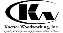 KW KOETTER WOODWORKING, INC. QUALITY & CRAFTSMANSHIP FOR GENERATIONS TO COME