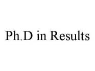 PH.D IN RESULTS