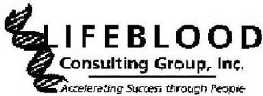 LIFEBLOOD CONSULTING GROUP, INC. ACCELERATING SUCCESS THROUGH PEOPLE