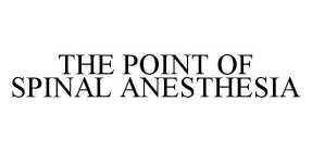 THE POINT OF SPINAL ANESTHESIA