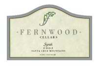 FERNWOOD CELLARS SYRAH 2002 SANTA CRUZ MOUNTAINS ALCOHOL 13.3% BY VOLUME