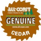 ALL-COAST FOREST PRODUCTS, INC. GENUINE WWW.ALL-COAST.COM CEDAR