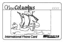NEW COLUMBUS INTERNATIONAL PHONE CARD TELECOM ITALIA