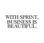 WITH SPRINT, BUSINESS IS BEAUTIFUL.