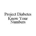 PROJECT DIABETES KNOW YOUR NUMBERS