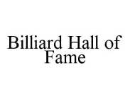 BILLIARD HALL OF FAME