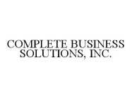 COMPLETE BUSINESS SOLUTIONS, INC.