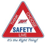 AW THINK CHOOSE LIVE SAFETY IT'S THE RIGHT THING!