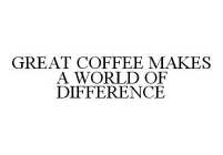 GREAT COFFEE MAKES A WORLD OF DIFFERENCE