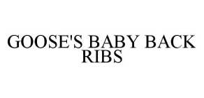 GOOSE'S BABY BACK RIBS