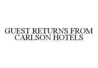 GUEST RETURNS FROM CARLSON HOTELS