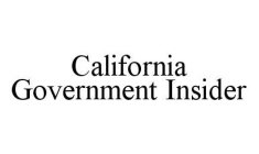 CALIFORNIA GOVERNMENT INSIDER