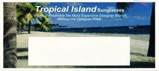 TROPICAL ISLAND SUNGLASSES MADE TO RESEMBLE THE MORE EXPENSIVE DESIGNER BRANDS WITHOUT THE DESIGNER PRICE