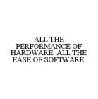 ALL THE PERFORMANCE OF HARDWARE.  ALL THE EASE OF SOFTWARE.