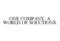 ONE COMPANY.  A WORLD OF SOLUTIONS.
