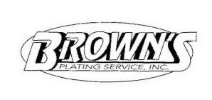 BROWN'S PLATING SERVICE, INC.