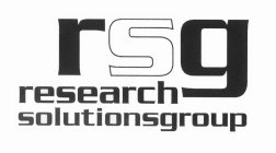 RSG RESEARCH SOLUTIONSGROUP