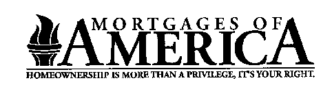 MORTGAGES OF AMERICA HOMEOWNERSHIP IS MORE THAN A PRIVILEGE, IT'S YOUR RIGHT.