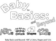 BABY BASICS AND BEYOND: ABCS, COLORS, SHAPES AND 123S