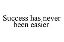 SUCCESS HAS NEVER BEEN EASIER.