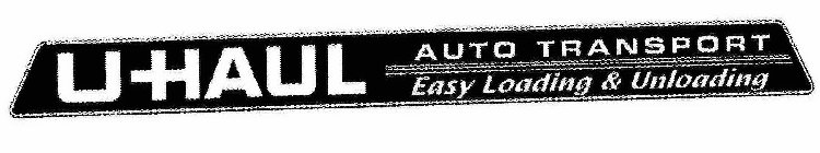 U-HAUL AUTO TRANSPORT EASY LOADING & UNLOADING