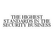 THE HIGHEST STANDARDS IN THE SECURITY BUSINESS