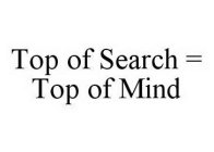 TOP OF SEARCH = TOP OF MIND