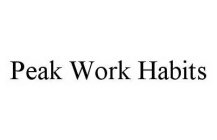 PEAK WORK HABITS