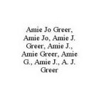 AMIE JO GREER, AMIE JO, AMIE J.  GREER, AMIE J., AMIE GREER, AMIE G., AMIE J., A.  J.  GREER