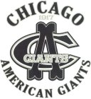 CHICAGO 1917 CA GIANTS AMERICAN GIANTS