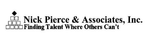 NICK PIERCE & ASSOCIATES, INC.  FINDING TALENT WHERE OTHERS CAN'T