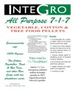 INTEGRO ALL PURPOSE 7-1-7 VEGETABLE, COTTON & TREE FOOD PELLETS