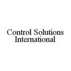 CONTROL SOLUTIONS INTERNATIONAL