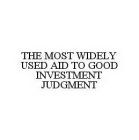 THE MOST WIDELY USED AID TO GOOD INVESTMENT JUDGMENT