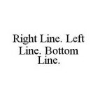 RIGHT LINE. LEFT LINE. BOTTOM LINE.