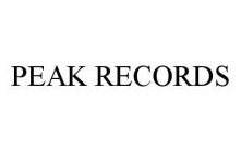 PEAK RECORDS