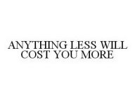 ANYTHING LESS WILL COST YOU MORE