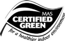 MAS CERTIFIED GREEN FOR A HEALTHIER INDOOR ENVIRONMENT