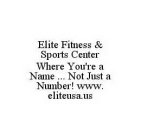 ELITE FITNESS & SPORTS CENTER WHERE YOU'RE A NAME ...  NOT JUST A NUMBER! WWW.ELITEUSA.US