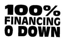 100% FINANCING 0 DOWN