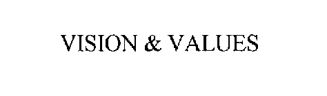 VISION & VALUES
